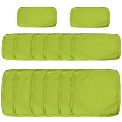 Outdoor Patio Rattan Sofa Set Cushion Polyester Cover Replacement Set - No Cushion Included Light Green