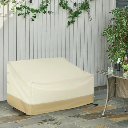 3-Seater Bench Cover, Waterproof 600D Heavy Duty Oxford Fabric Outdoor Sofa Cover, Windproof, Tear Resistant, Anti-UV, 59.8" x 34.3" x 31.1"