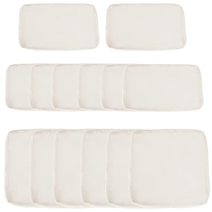 Outdoor Patio Rattan Sofa Set Cushion Polyester Cover Replacement Set - No Cushion Included, Cream White