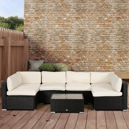 Outdoor Patio Rattan Sofa Set Cushion Polyester Cover Replacement Set - No Cushion Included, Cream White